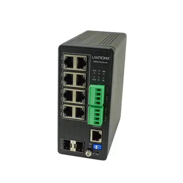 Lantronix SISPM1040-582-LRT -  Managed Industrial Gig Switch PoE++ (8 Port)