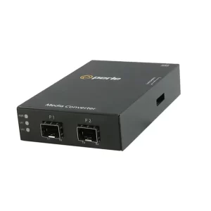 Perle S-4GPT-DSFP Fiber Mode Converter SFP to SFP Protocol Transparent Media Converter