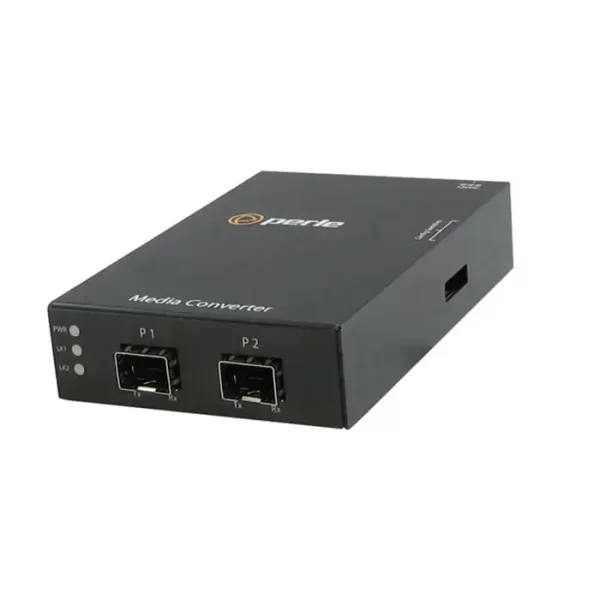 Perle S-4GPT-DSFP Fiber Mode Converter SFP to SFP Protocol Transparent Media Converter