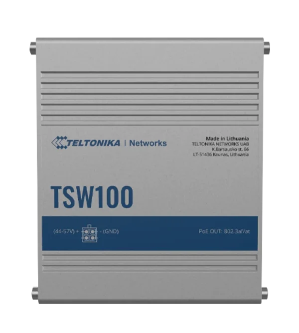Teltonika - TSW100  INDUSTRIAL POE+ ETHERNET SWITCH